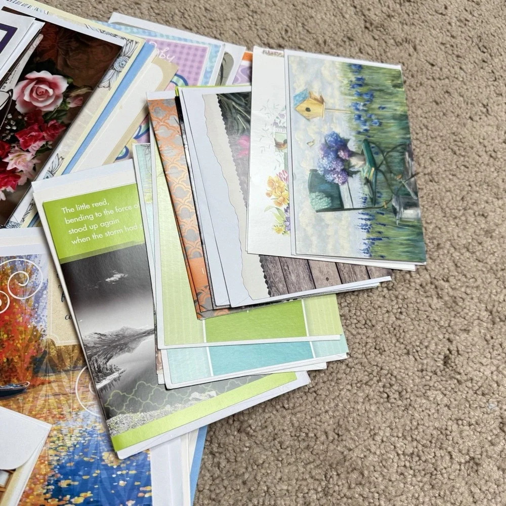 Mixed Greeting Cards & Envelopes Over 100 Holiday‎ Birthday Get Well Thanks VTG